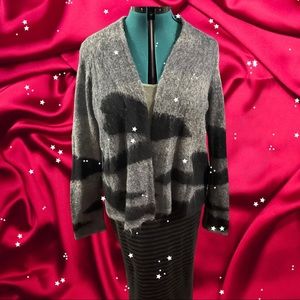 Eileen Fisher cashmere alpaca camo cardigan. Like new. Size L